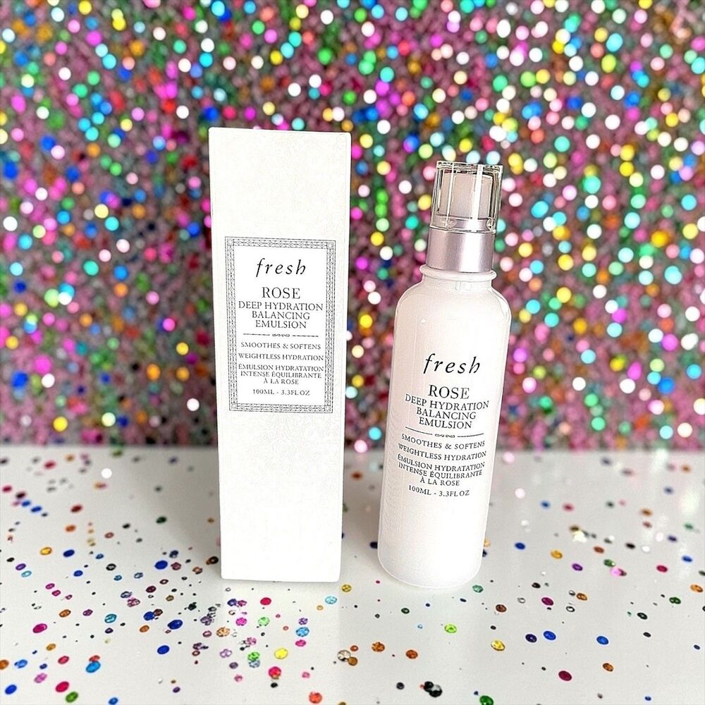 FRESH Rose & Hyaluronic Acid Deep Hydration Balancing Emulsion NIB  3.3 fl oz
